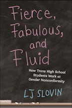 Fierce, Fabulous, and Fluid Illustration of a chalk board. The title and author name is written in chalk