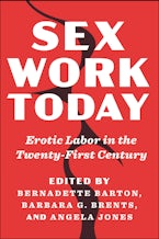Sex Work Today A red silhouette of lips kissing
