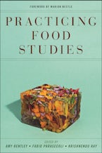 Practicing Food Studies Compacted cube of vegetables in gelatin.