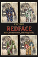 Redface Four historical photographs of a man. Different embroidered suits are overlaid on the man